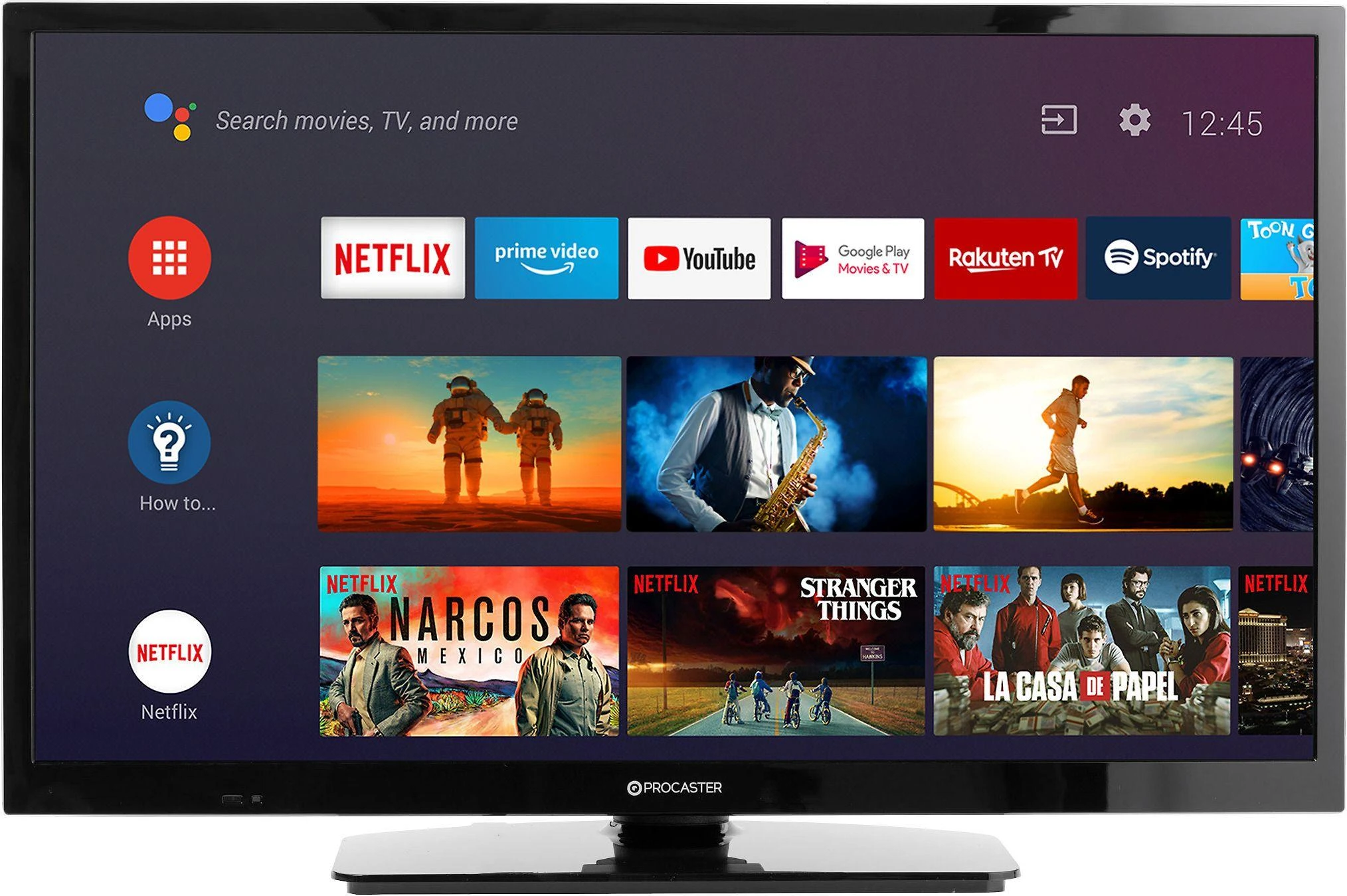 ProCaster LE-24A551H 24 colių „HD Ready Android“ LED televizorius, 12 V