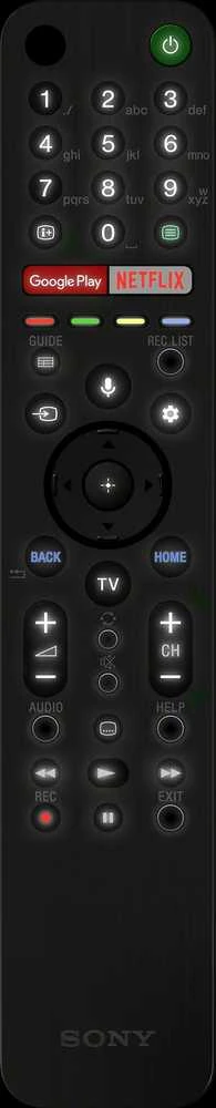 Sony RMF-TX611E nuotolinio valdymo pultas su foniniu apšvietimu