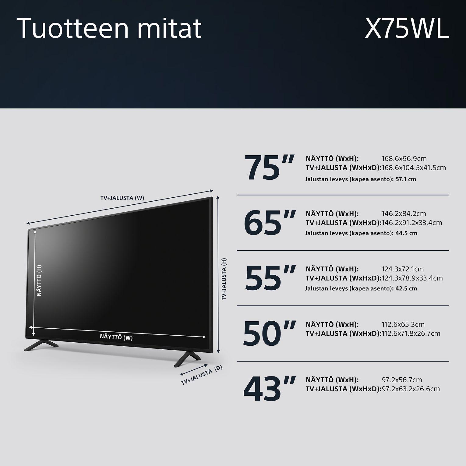 SONY KD43X75WLPAEP LCD televizorius