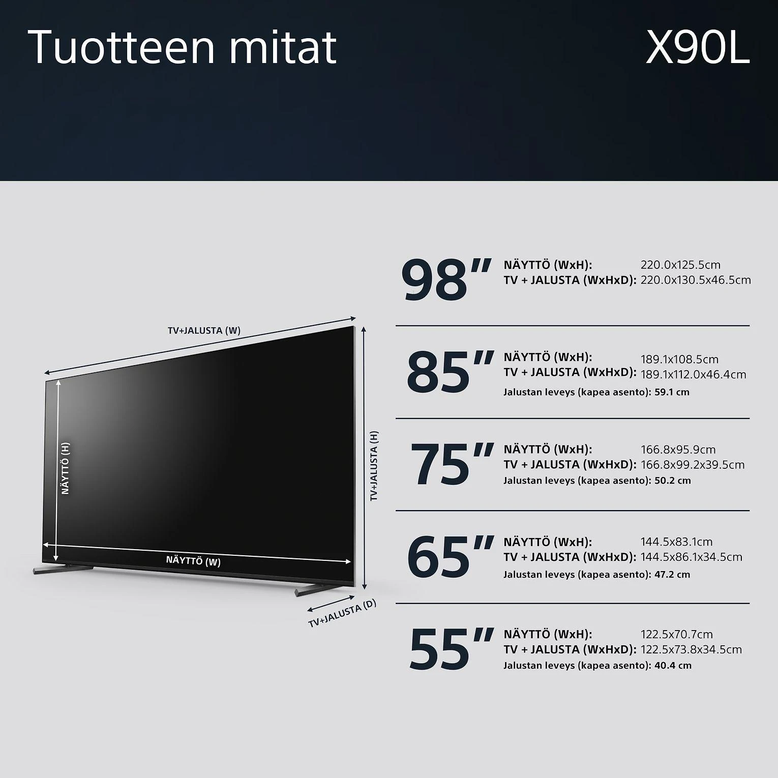SONY XR85X90LPAEP LCD televizorius