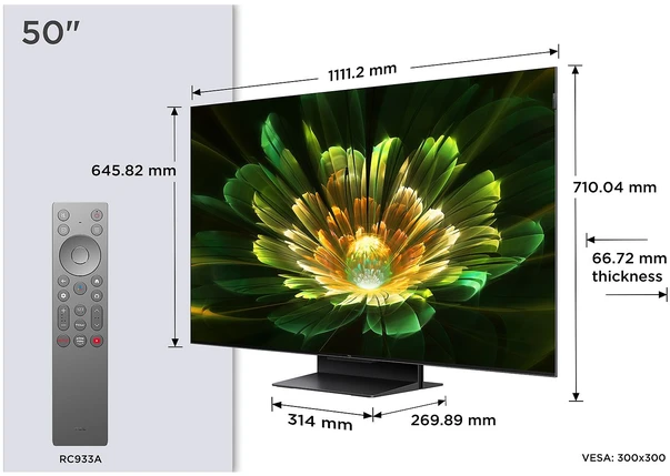 TCL 50 C79K – 4K QD mini LED „Google“ televizorius