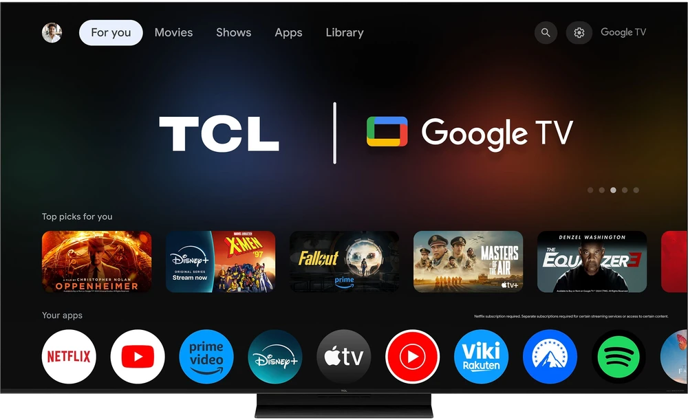 Televizorius TCL 55C8L Mini LED 55'' 4K Ultra HD Google TV