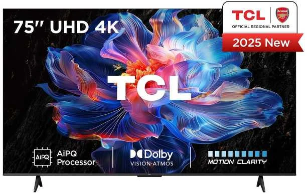 Televizorius TCL LED 4K TV | 55V6C | 55 | Smart TV | Google TV | Juodas