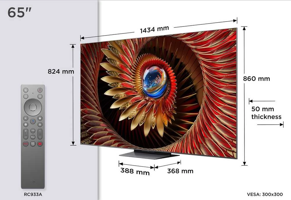 Televizorius TCL 65C8K QD-MiniLED