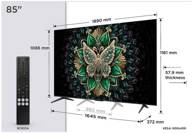 Televizorius 85C6K TCL