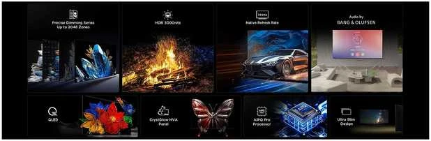 Televizorius TCL 85C7K Mini LED 85'' 4K Ultra HD Google TV