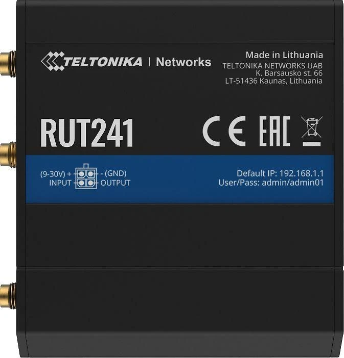 Šakotuvas TELTONIKA IOT ROUTER RUT241 2XLTE