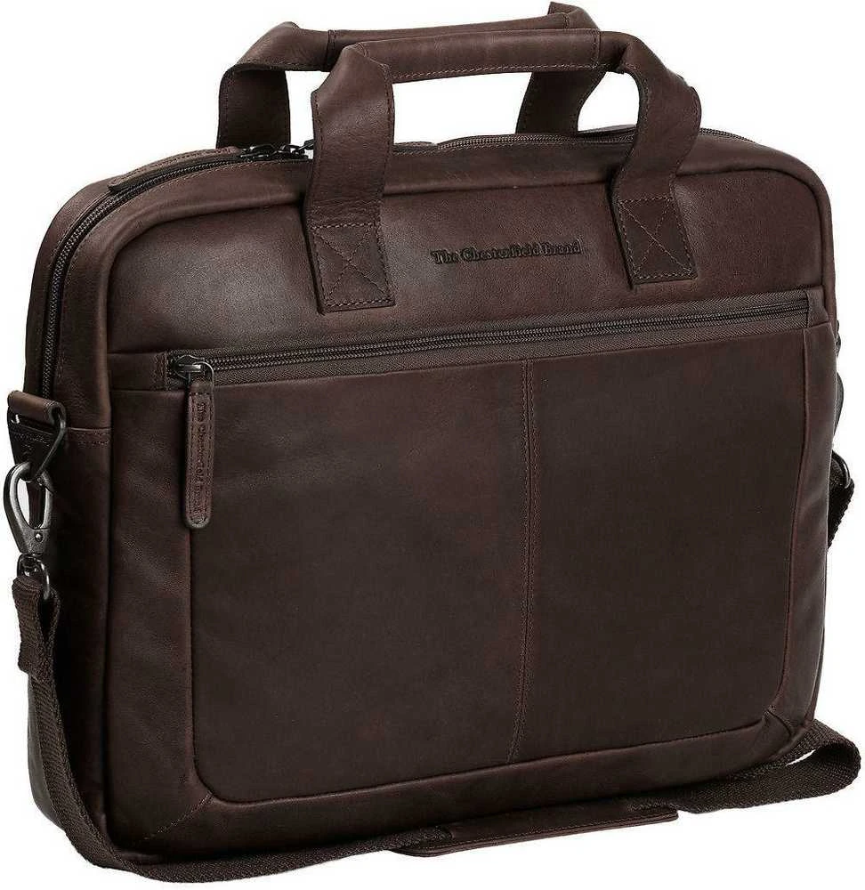 The Chesterfield Brand Calvi -tietokonelaukku 15,6 kannettavalle tietokoneelle, ruskea