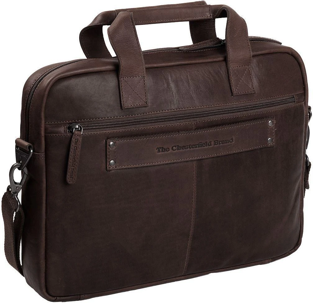 The Chesterfield Brand Calvi -tietokonelaukku 15,6 kannettavalle tietokoneelle, ruskea