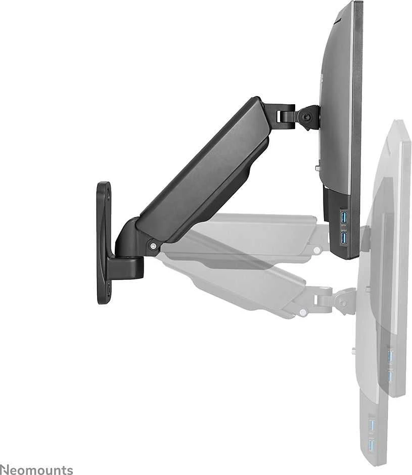 Laikiklis NEOMOUNTS BY NEWSTAR WALL MOUNTED GAS SPRING MONITORIUS ARM (2 PIVOTS VESA 100X100)