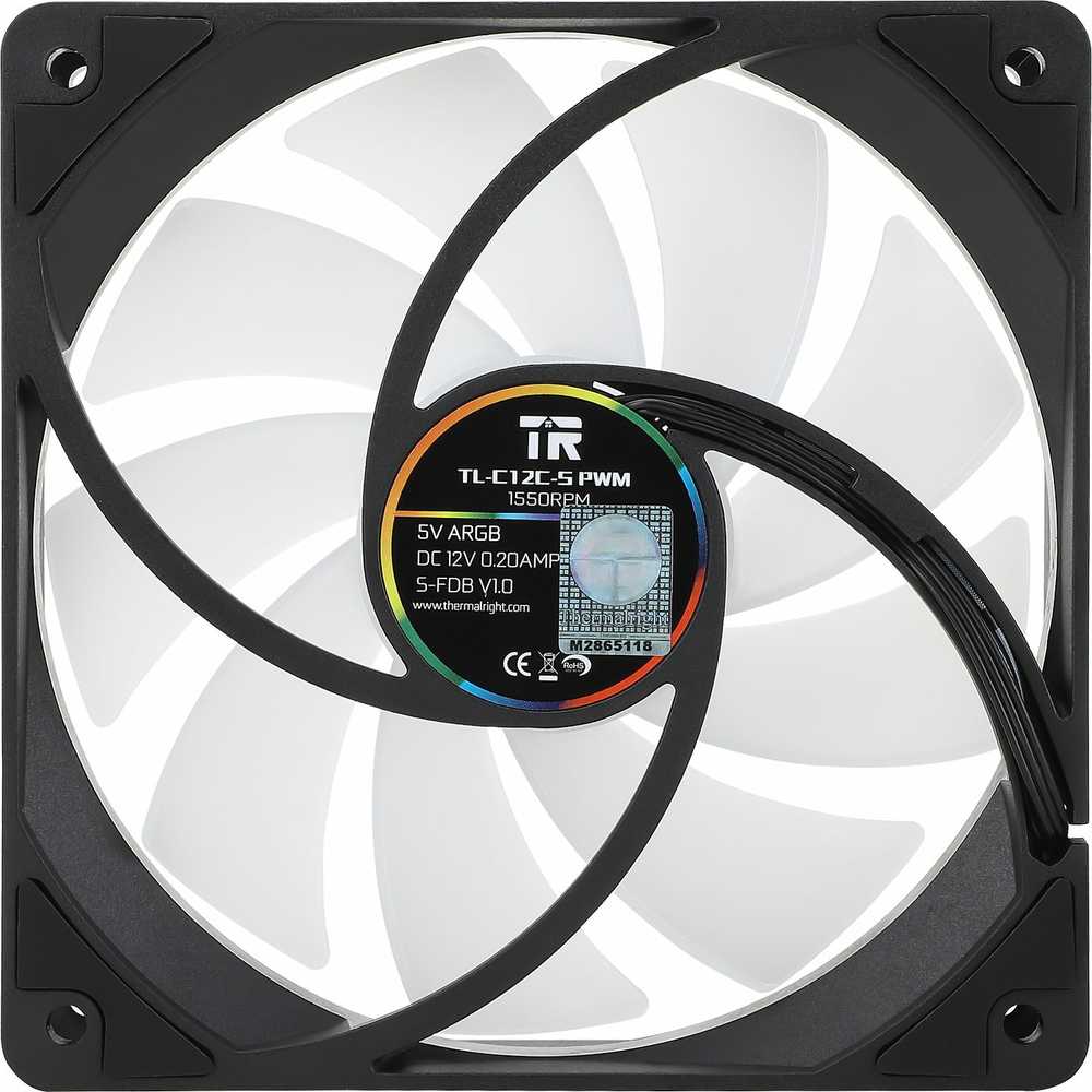 Thermalright TL-C12C-S PWM ARGB Juodas (120mm) (Juodas) Ventiliatorius
