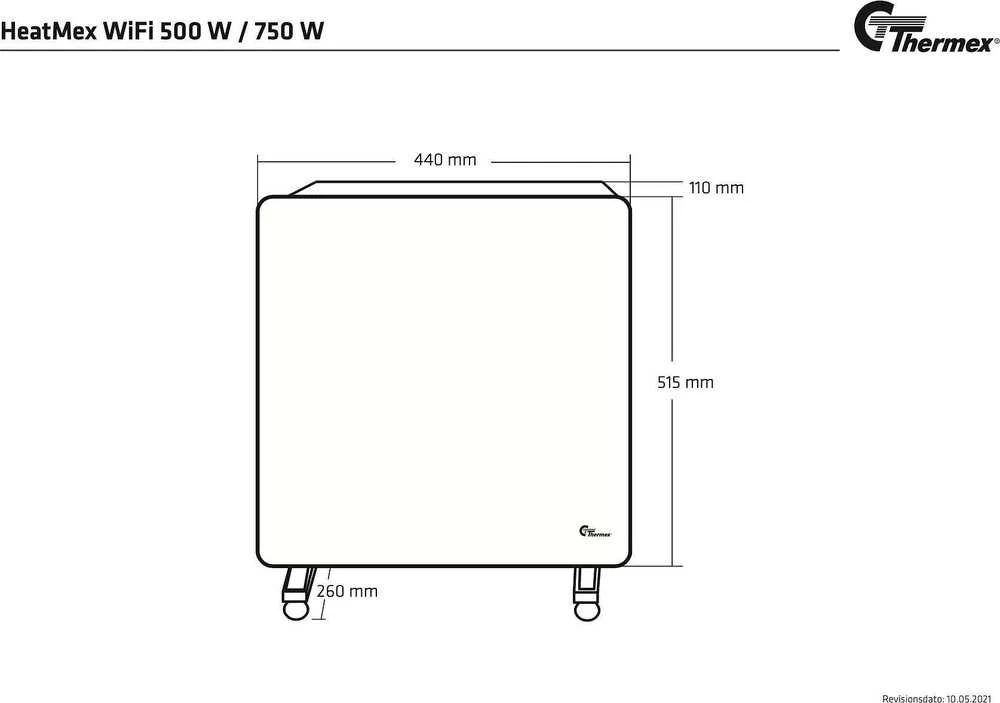 Thermex Heatmex WiFi 750W elektrinis radiatorius