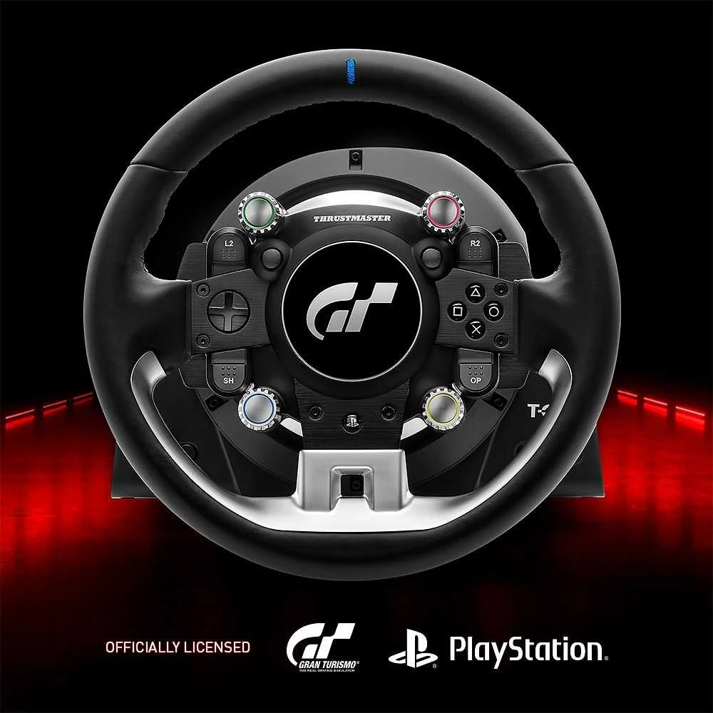 Žaidimų vairas Thrustmaster T−GT II + Baza, Juodos spalvos