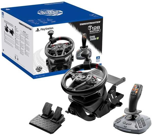 „Thrustmaster T128 SimTask“ ūkininkavimo paketas, vairas, pedalų komplektas ir valdymo svirtelė, PS5/PC (4160937)