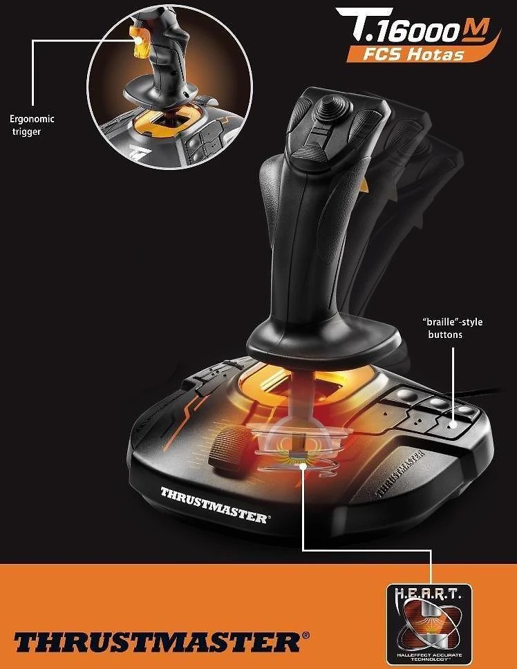 Vairalazdė Thrustmaster T.16000M FCS, juoda