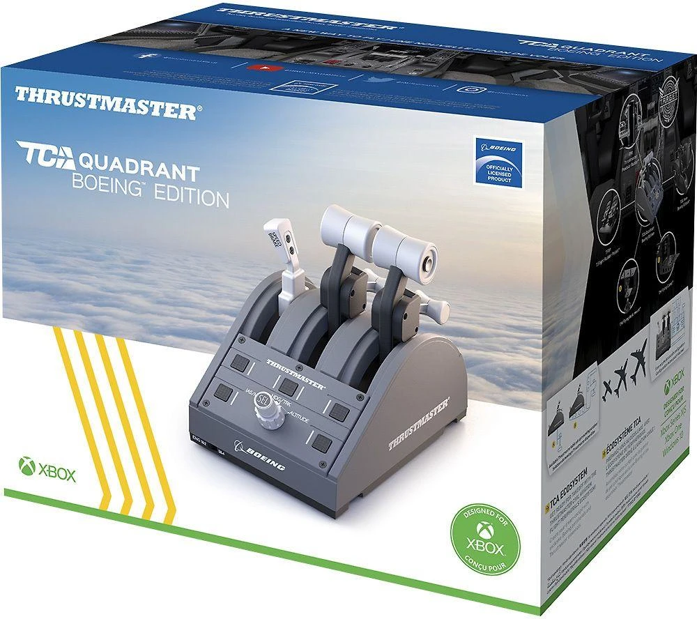 Žaidimų valdiklis Thrustmaster Joystick TCA quandrant boeing/edition, Pilkos spalvos