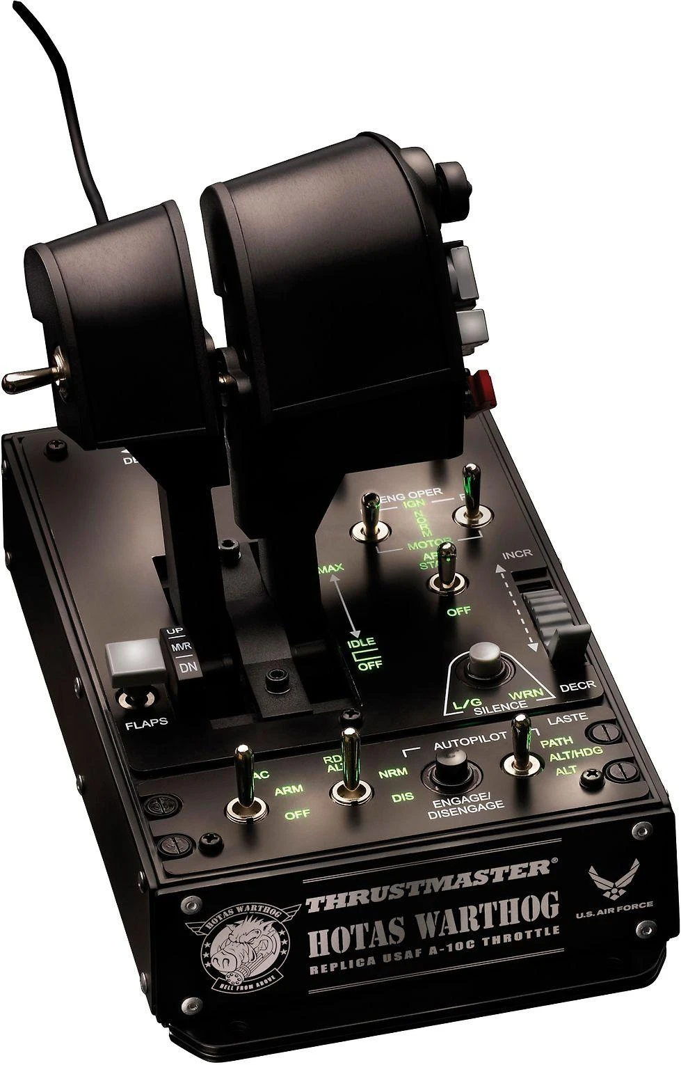 Thrustmaster | Hotas Warthog dvigubi droseliai | Juodas