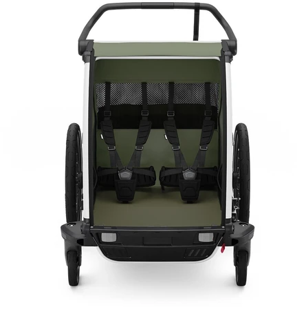 „Thule Chariot Lite“ dviguba dviračių priekaba, vintažinės žalios spalvos