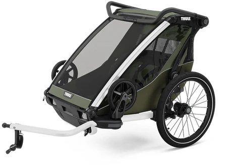 „Thule Chariot Lite“ dviguba dviračių priekaba, vintažinės žalios spalvos