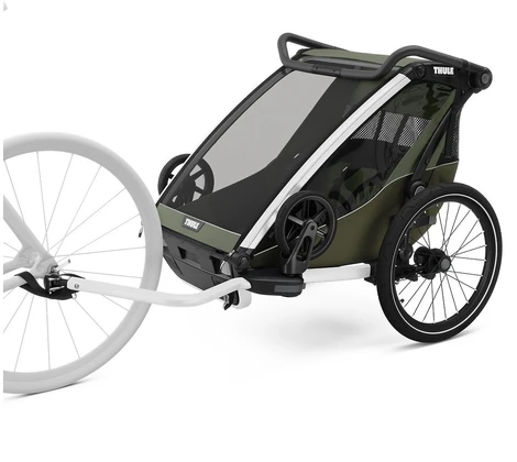 „Thule Chariot Lite“ dviguba dviračių priekaba, vintažinės žalios spalvos