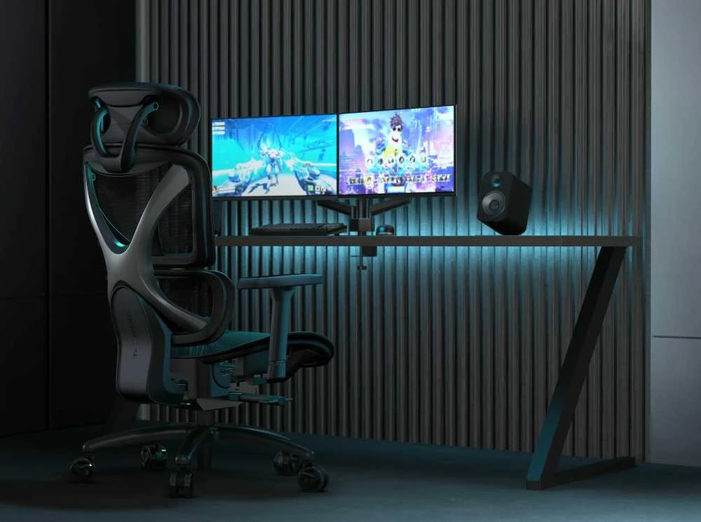 ThunderX3 XTC ergonominė ofiso kėdė, Mesh – juodos spalvos