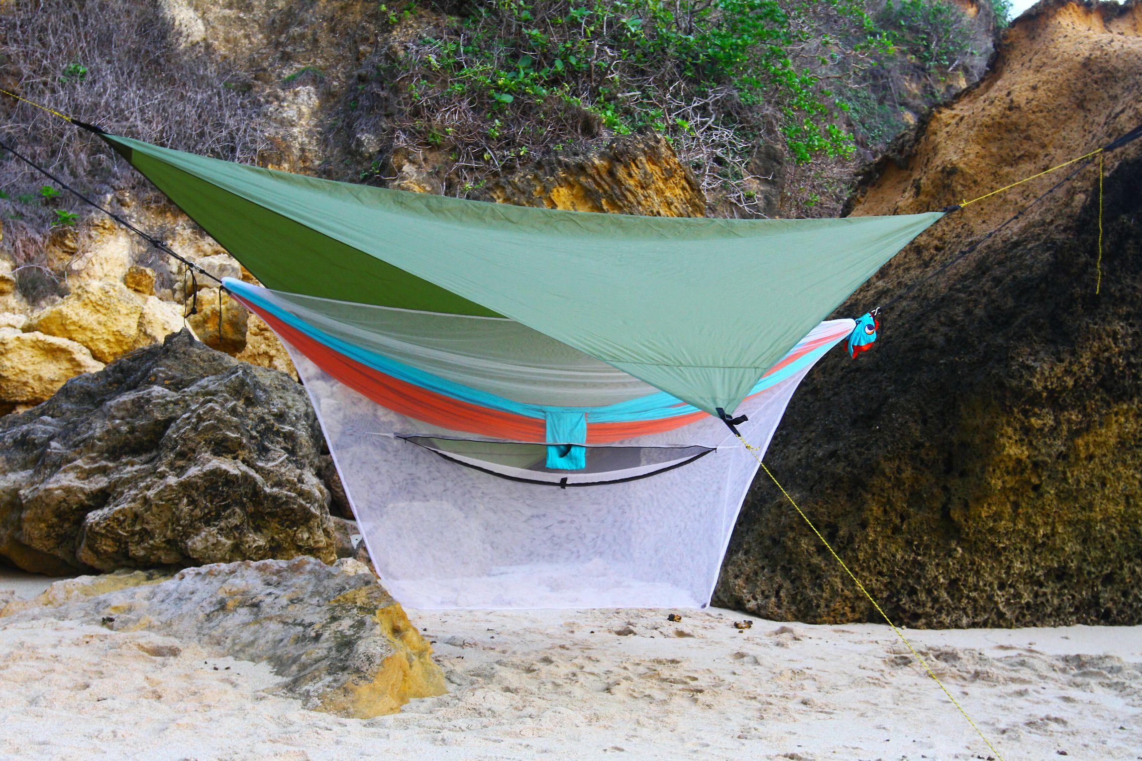 Tarp'as kelioninis Ticket To The Moon, žalias, 250 x 250 cm