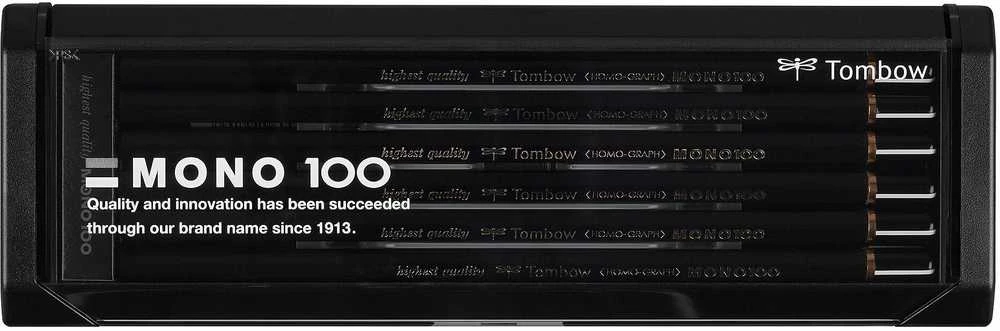 Tombow MONO 100 mix pieštukas, 12 vnt, 4H-6B