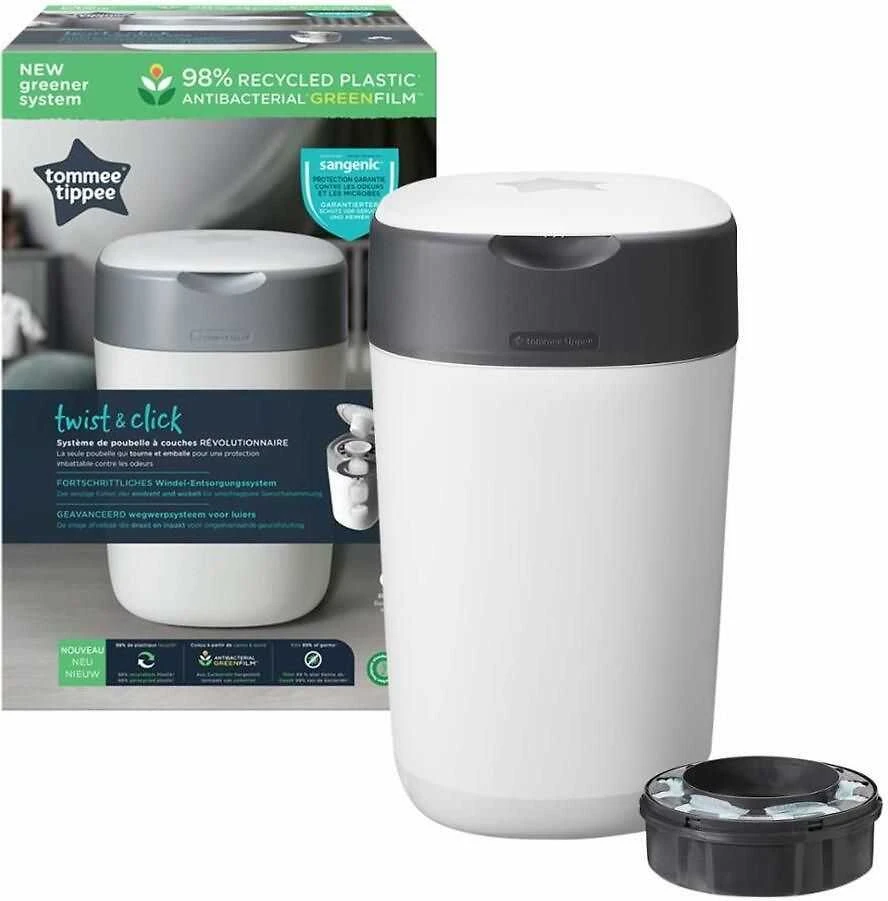 TOMMEE TIPPEE konteineris sauskelnėms Sangenic Twist&Click, baltas, 85100102