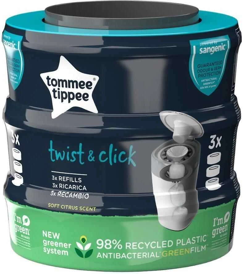 TOMMEE TIPPEE kasetės sauskelnių konteineriui Sangenic Twist Refil, 3vnt., 85100702
