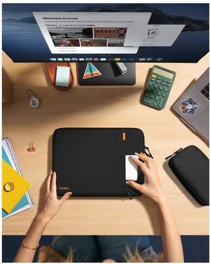 tomtoc nešiojamojo kompiuterio dėklas 13 colių MacBook Air, juodas A13C2DV