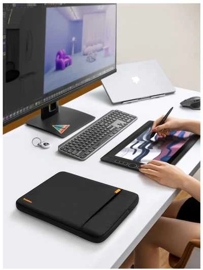 TOMTOC Defender-A13 14" Nešiojamas kompiuteris Sleeve + Case (Juodas)