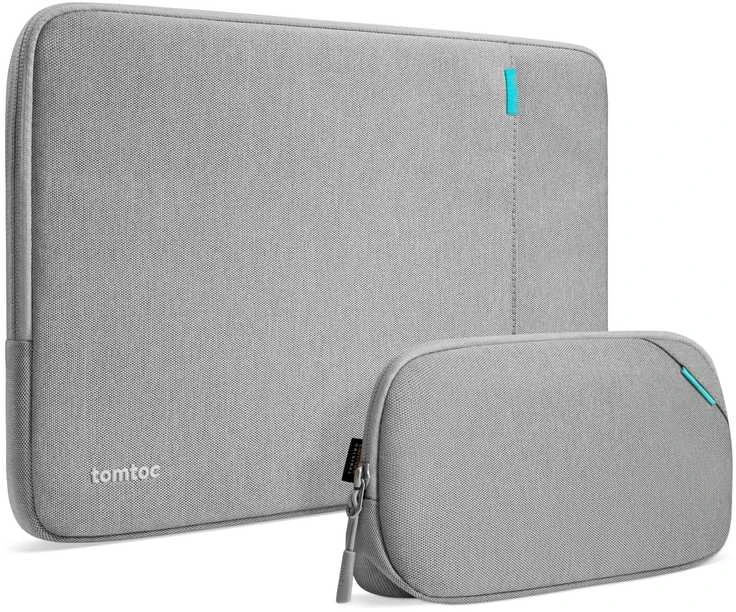 Dėklas Tomtoc Defender A13 14'' etui na laptopa i torba na priedai, pilka