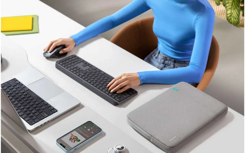 Dėklas Tomtoc Defender A13 14'' etui na laptopa i torba na priedai, pilka