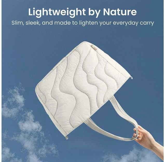 tomtoc Terra-T38 Puffy Nešiojamas kompiuteris Tote Bag, 13,5 l, valkoinen