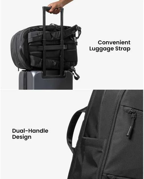 tomtoc UrbanEX-T77 Nešiojamas kompiuteris Backpack, 26 l, musta