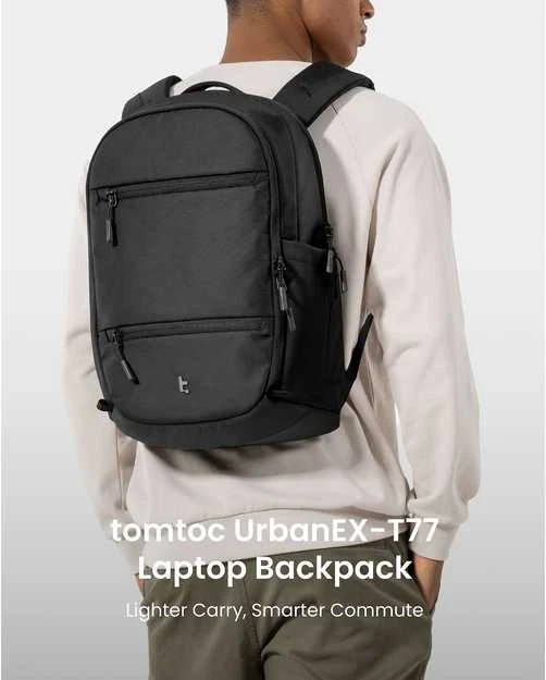Kuprinė Tomtoc UrbanEX-T77 Nešiojamas kompiuteris Backpack 22 l juoda
