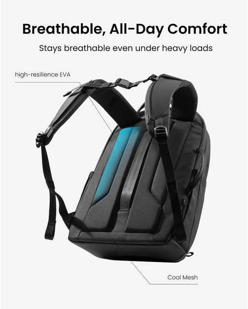 Kuprinė Tomtoc UrbanEX-T77 Nešiojamas kompiuteris Backpack 22 l juoda