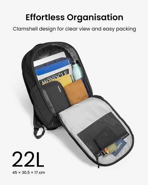 Kuprinė Tomtoc UrbanEX-T77 Nešiojamas kompiuteris Backpack 22 l juoda
