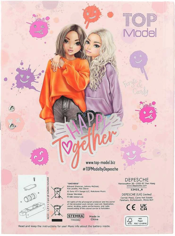 Top Model TOPModel dienoraštis su elektroniniu kodu ir muzika ''Laimingos kartu''