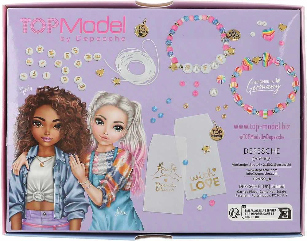 TOPModel karoliukų rinkinio dėžutės pakuotė