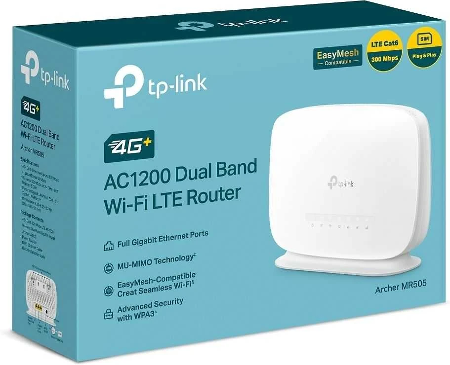 Belaidis Maršrutizatorius - TP-Link Archer 4G+ Cat6 AC1200 Dual Band Gigabit