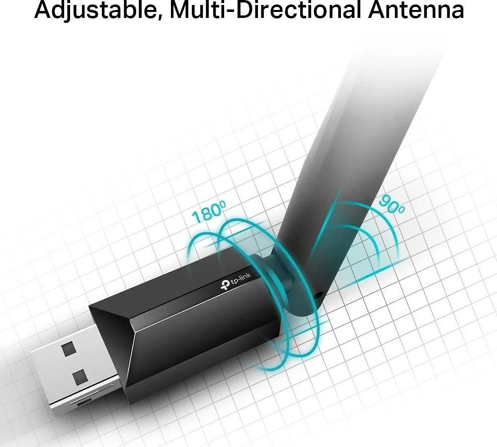 TP-LINK | Dviejų dažnių USB 2.0 adapteris | Archer T2U Plus