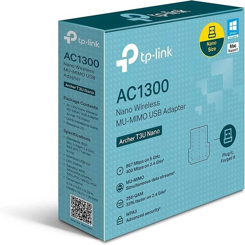 TP-LINK TP-LINK WLAN atmintinė WLANStick Archer T3U Nano (ARCHER T3U NANO)