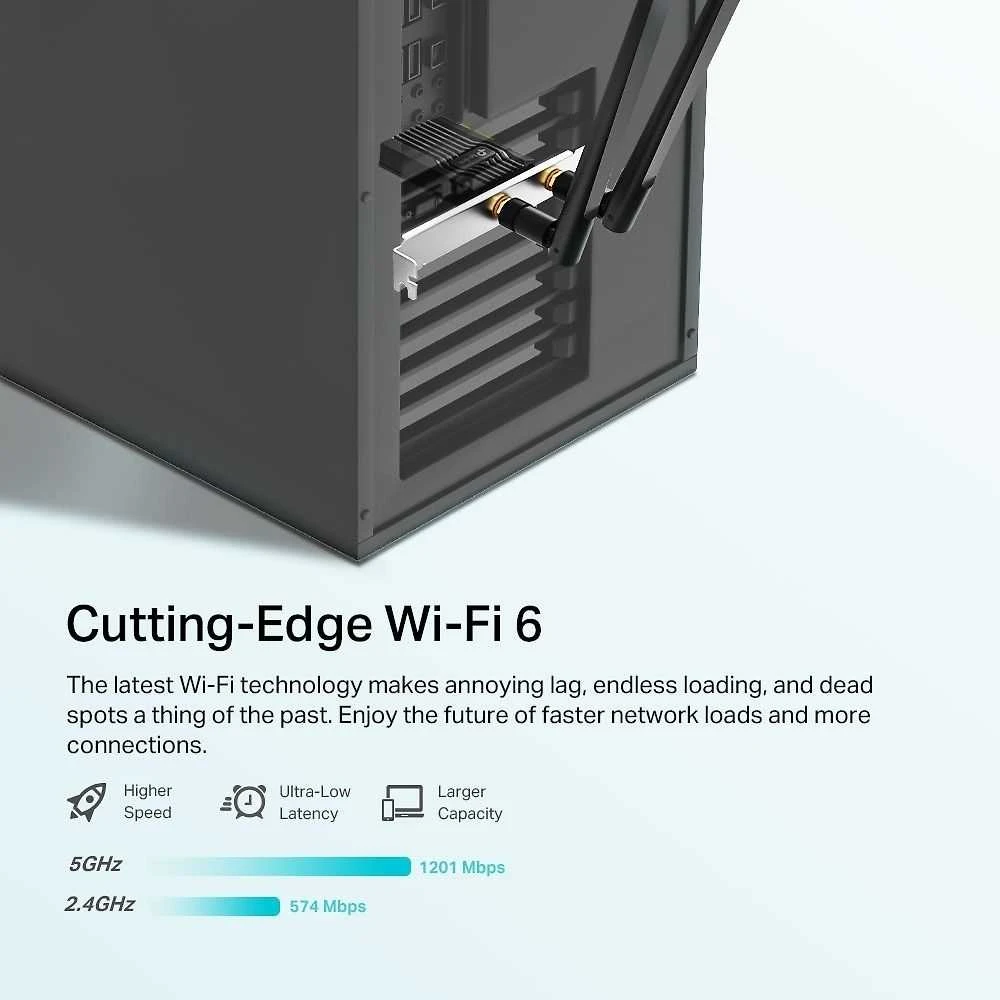 TP-LINK | Archer TX20E AX1800 Wi-Fi 6 Bluetooth 5.2 PCIe adapteris