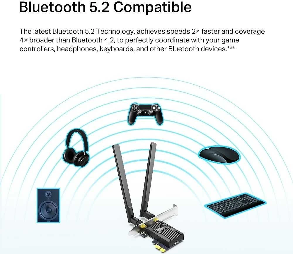 TP-LINK | Archer TX20E AX1800 Wi-Fi 6 Bluetooth 5.2 PCIe adapteris