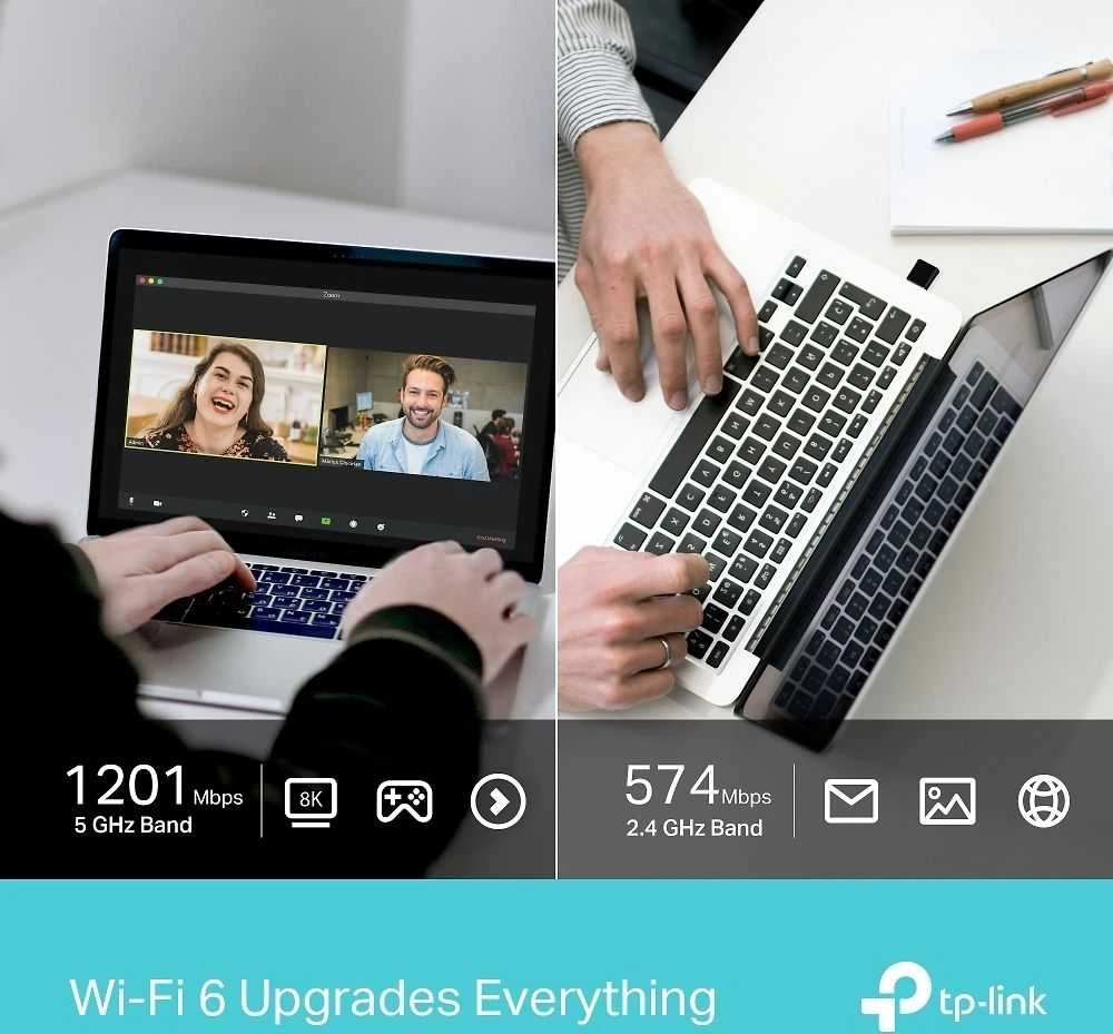 TP-LINK | AX1800 Nano dviejų dažnių „Wi-Fi 6“ USB adapteris | Archer TX20U Nano | USB 2.0