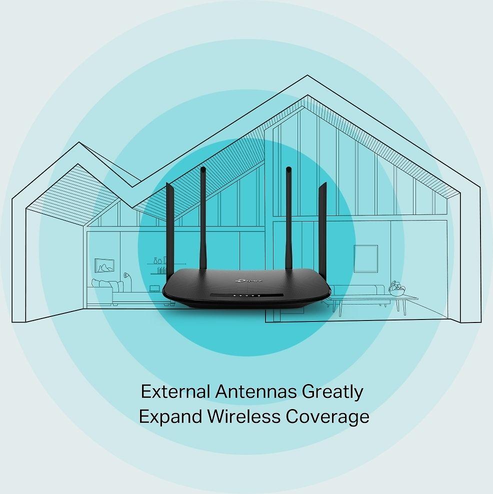 TP-LINK Archer VR300 AC1200 - Wi-Fi 5 (802.11ac) - Dviejų juostų (2,4 GHz / 5 GHz) - Ethernet LAN - VDSL2 - Juodas - Stalinis maršrutizatorius