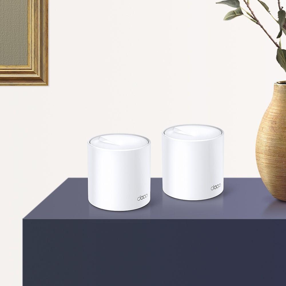 Maršrutizatorius „TP-Link AX1800 Whole Home Mesh Wi-Fi 6“ sistema | Deco X20 (2 pakuotės) | 802.11ax | 1201+574 Mbit/s | 10/100/1000 Mbit/s | Ethernet LAN (RJ-45) jungtys 2 | Tinklelio palaikymas Taip | MU-MiMO Taip | Nėra mobiliojo plačiajuosčio ryšio | Antenos tipas 4xInternal per Deco uni