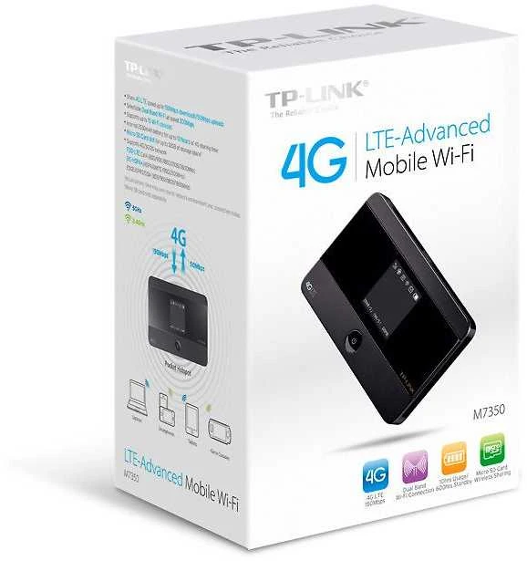 Modemas TP-LINK mobilusis 4G LTE WLAN Maršrutizatorius su integr.4G modemu, SIM kortelės lizdas, 1,4 colio TFT Ekranas, 2550 mAH Akku, Micro SD kortelės lizdas