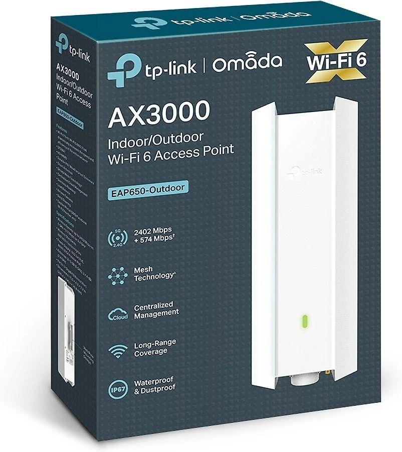 Maršrutizatorius TP-Link Omada AX3000 vidinis/lauko WiFi 6 prieigos taškas